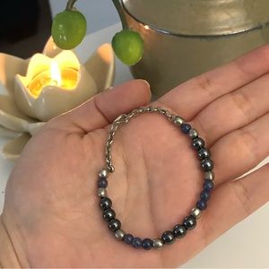 NEW| Hematite Beaded Gemstone Bracelet